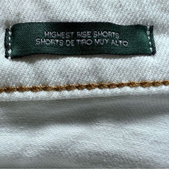 Wild fable high rise rolled bottom jean shorts white size 4 - Picture 7 of 11